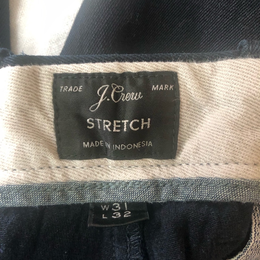 J. Crew Stretch 770 Straight Men’s chinos pants Navy Wais… - Picture 9 of 13
